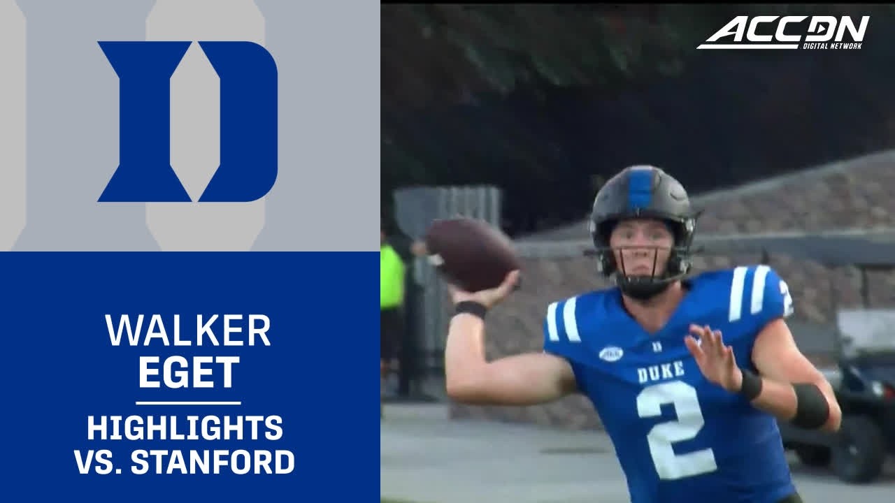 Duke QB Walker Eget Highlights vs. Duke