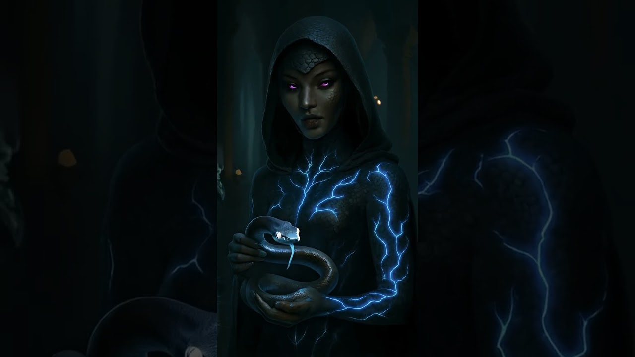 Serpent Priestess rises—fangs, spells, and shadows at her side.🐍✨