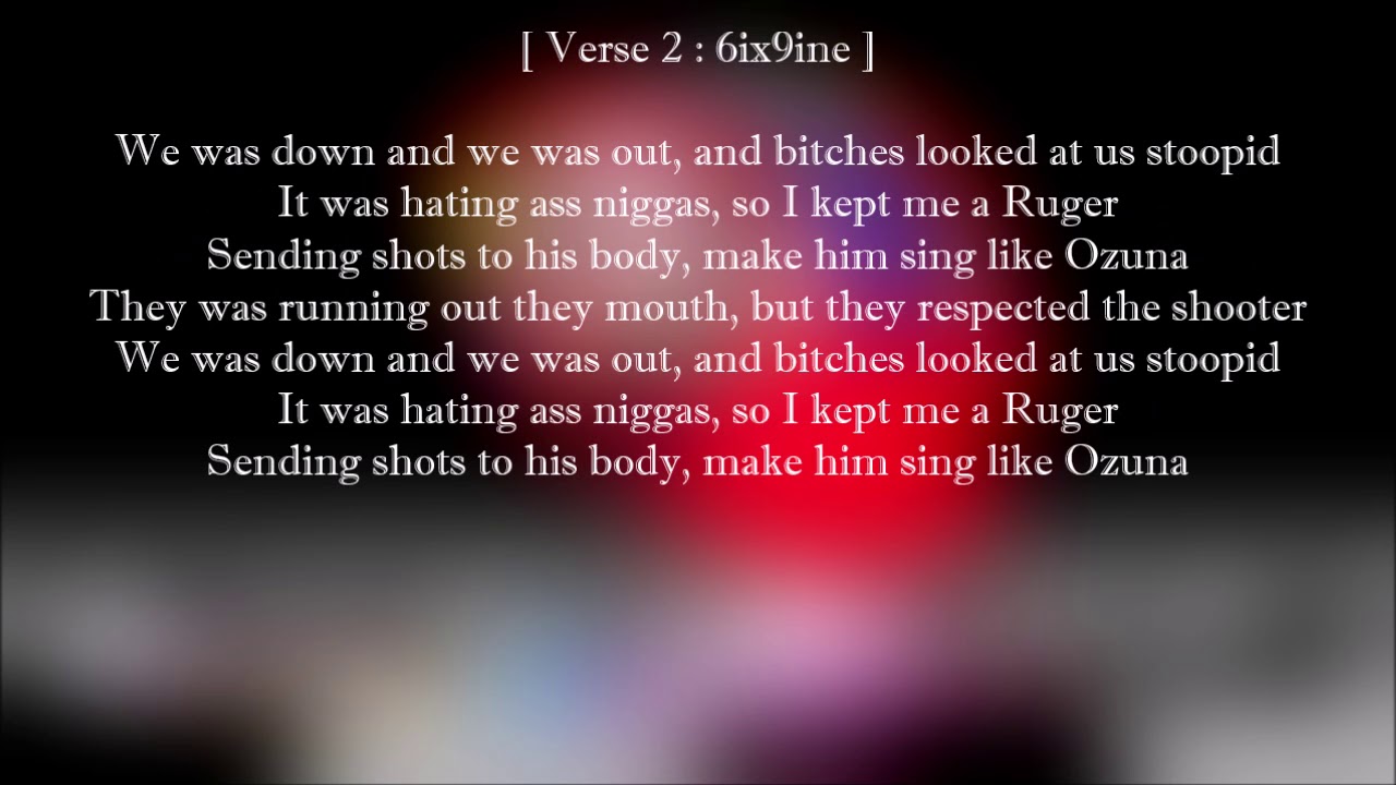 6ix9ine Dummy (Lyrics) Feat. Trife Drew YouTube