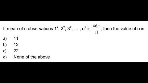 Arithmetic Mean - Statistics - #cafoundation - Quantitative Aptitude - MCQ 16