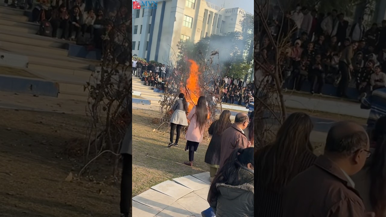 ✨ A little glimpse of the Lohri vibes at MVN University 🌾🔥 
