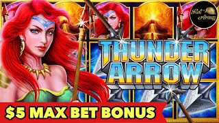 ⭐️THUNDER ARROW JURASSIC QUEEN⭐️$5 MAX BET SUPER BIG WIN | MIGHTY CASH BONUS SLOT MACHINE