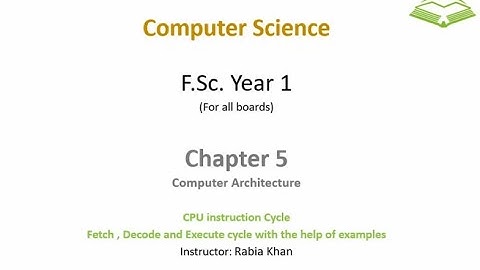 FSc Computer Science Book 1, CH 5, LEC 84: CPU Instruction Cycle