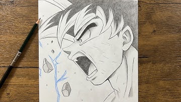 Draw Goku Ultra Instinct Side View – Easy Anime Tutorial