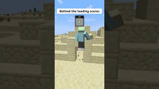 Behind the world loading scene 👀 #minecraft #minecraftmemes