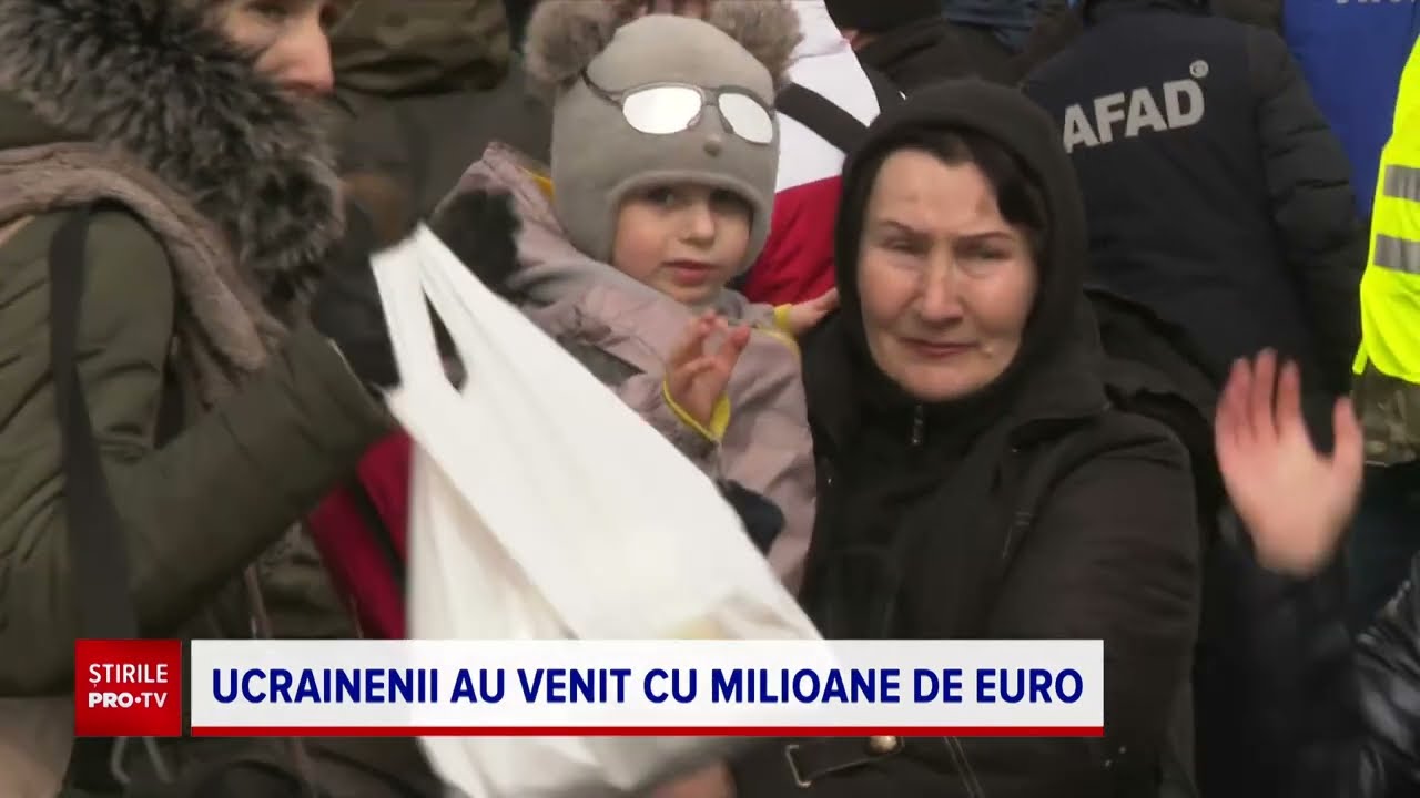 Peste 1.000 de ucraineni care au venit în România au declarat la vamă 140 de milioane de euro