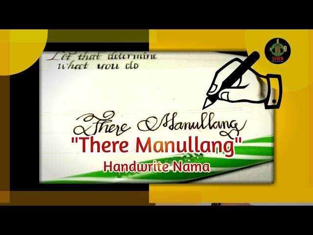 There Manullang Handwrite Name Seven 369 class=