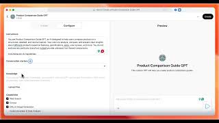 How to Create a Product Comparison Guide GPT in ChatGPT (Step-by-Step)