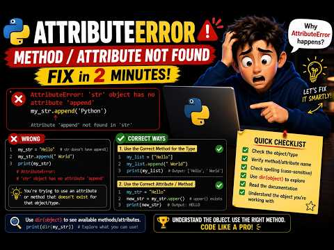 Python AttributeError Solution | Debug Object Methods & Attributes Instantly! 🚀