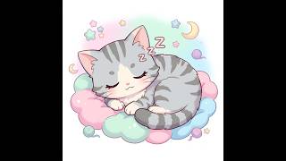 Moonlit Dreams and Gentle Purrs | Sleeping Among Cotton Clouds | 月明かりの夢 | ふわふわ雲でおやすみ