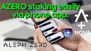 AZERO Staking via Phone App! Easy Staking for everyone with NOVA Wallet App! screenshot 3