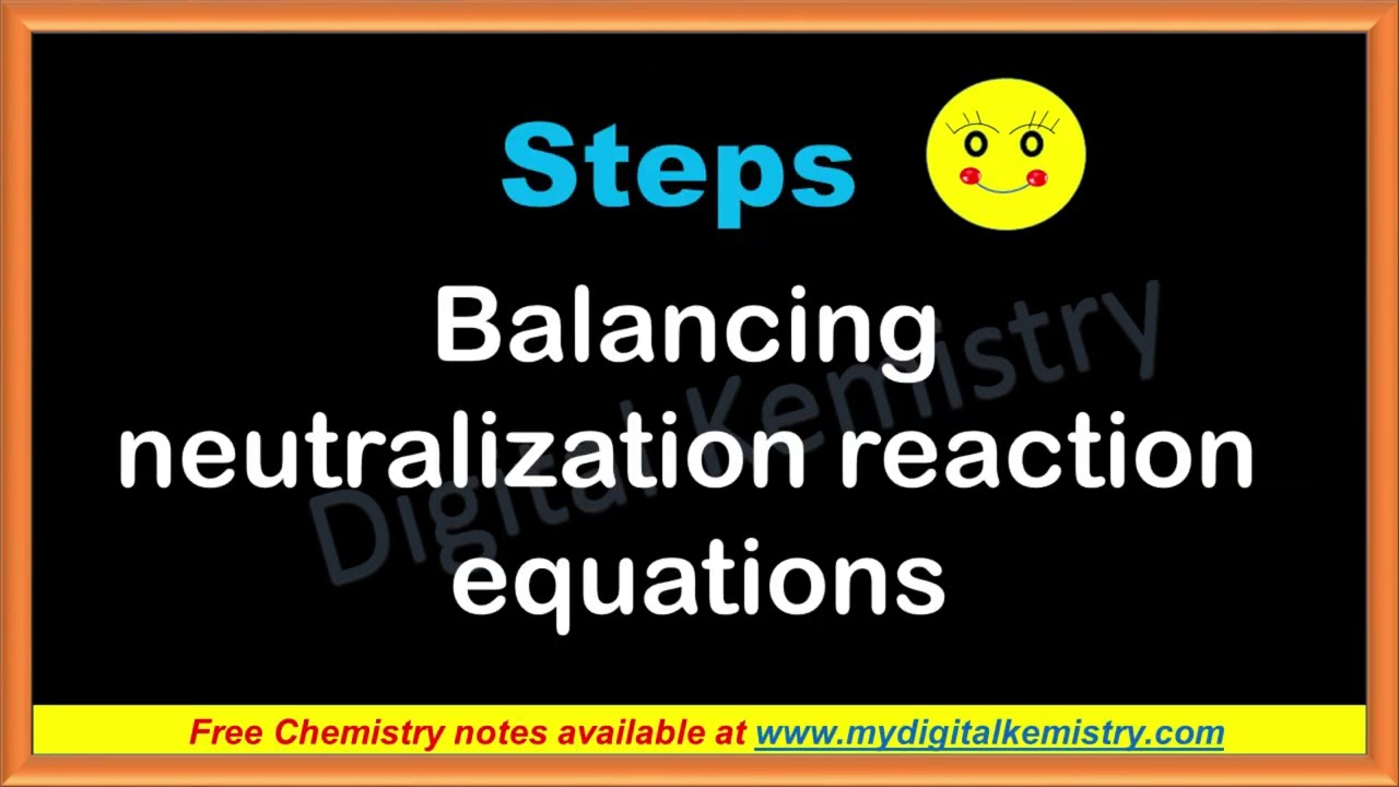 Balancing Neutralization Equations Class 10 Chemistry |Neutralization ...