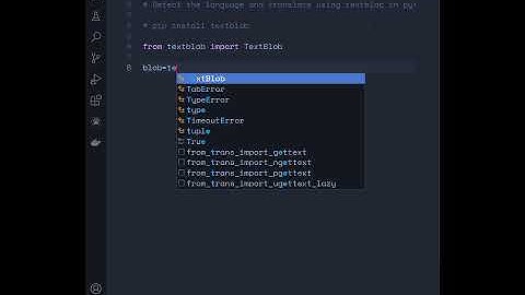detect the language and translate using textblob in python