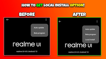 How To Get Local Install Option In Realme Devices | Rollback | New Update | Realme UI 4.0