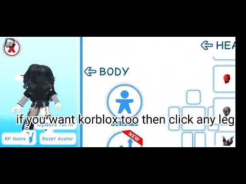 how to get headless and korblox in roblox meepcity!