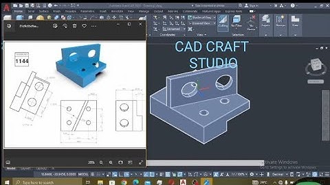 AutoCAD 3D Modeling Tutorial | Simple Mechanical Part Drawing to 3D Model