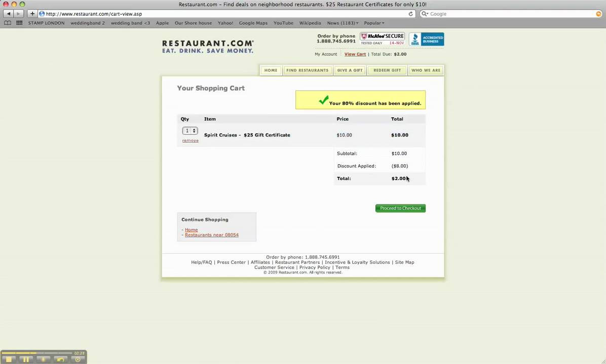 Save your bills Jill: Restaurant.com $25 Gift Certificates= $2!$10 GC= $0.80!