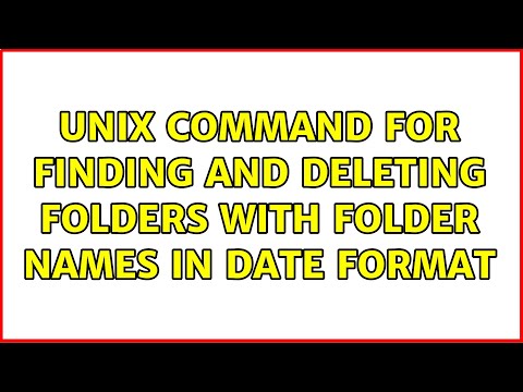Unix command for finding and deleting folders with folder names in date format (2 Solutions!!)