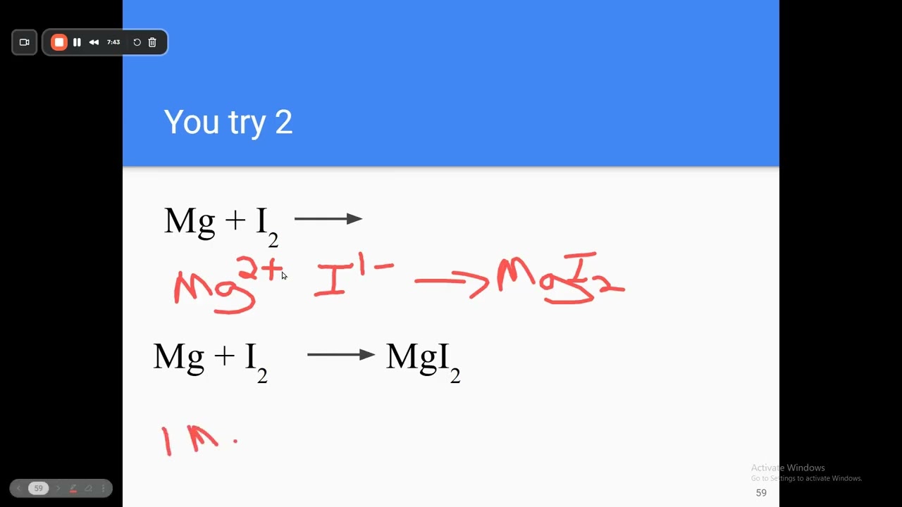 Unit 5  Chemical Reactions HC S'26 FR Part 1 Video Lecture