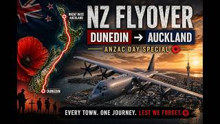 Flying the RNZAF C130J Herc from Dunedin to RNZAF Base Auckland ANZAC Day Special