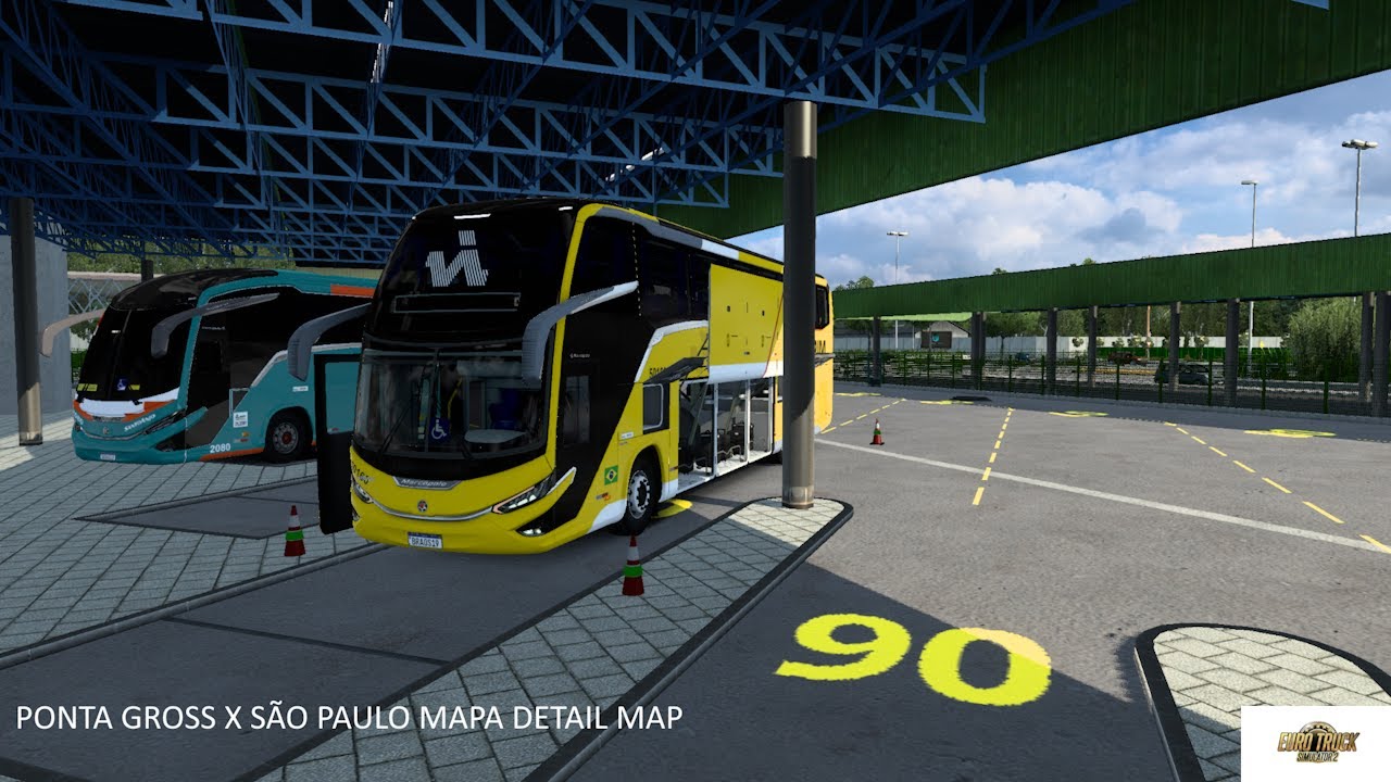 ETS 2 BUS PONTA GROSSA(PR) SÃO PAULO (SP)/ MAPA DETAIL MAP/ G8 1600 LD ...