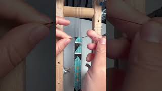 Beaded Hat Band on Bead Loom #hatband #beading #hatmaker