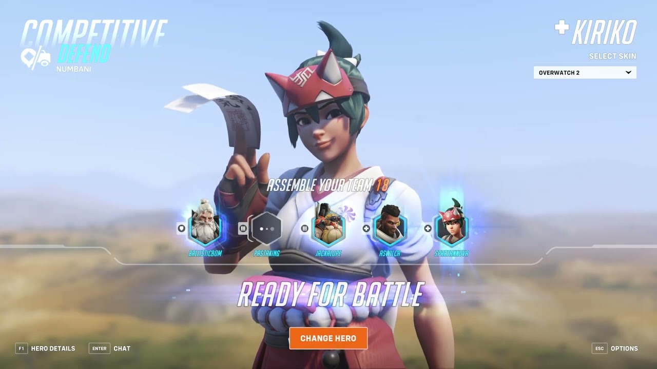 Overwatch match as kiriko 