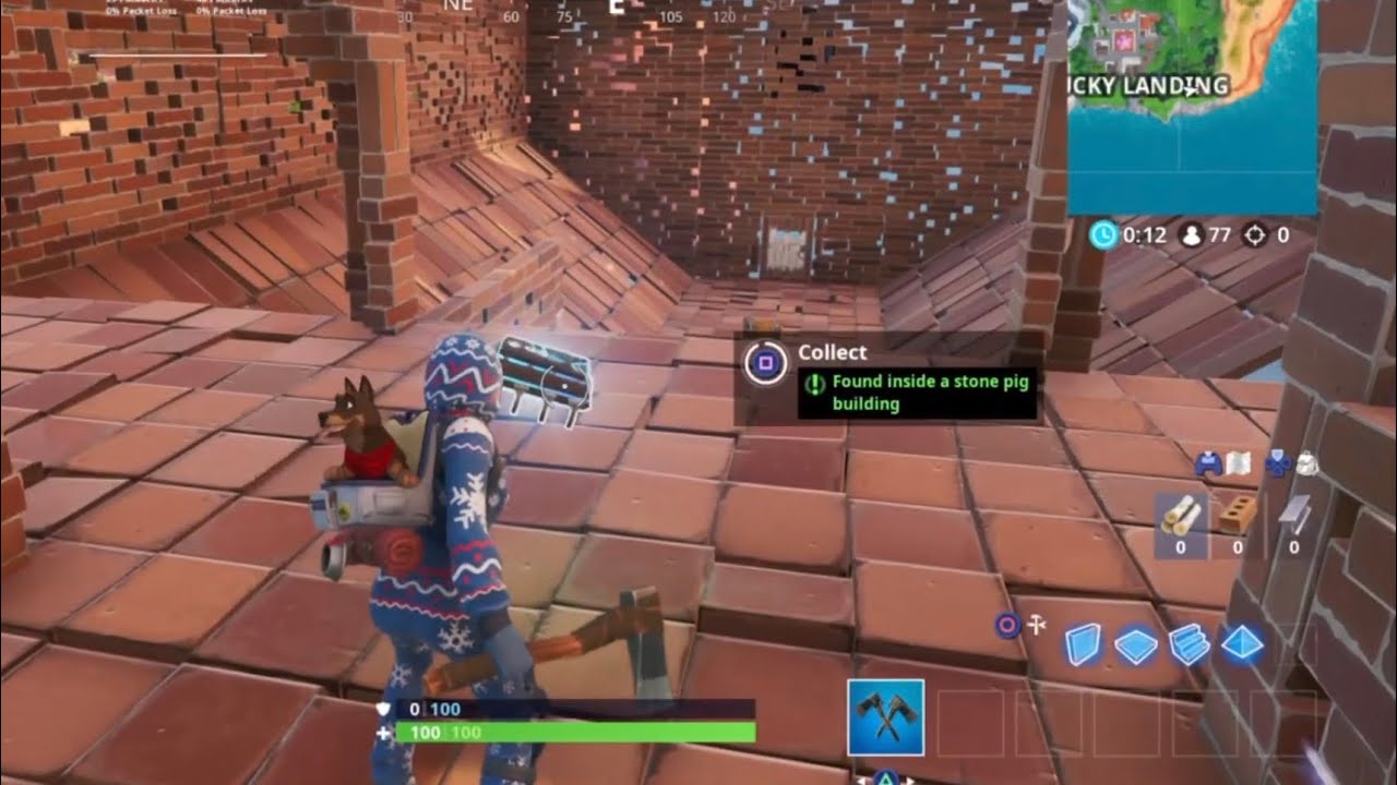 Fortnite Fortbyte 69 Location: Found Inside A Stone Pig Building