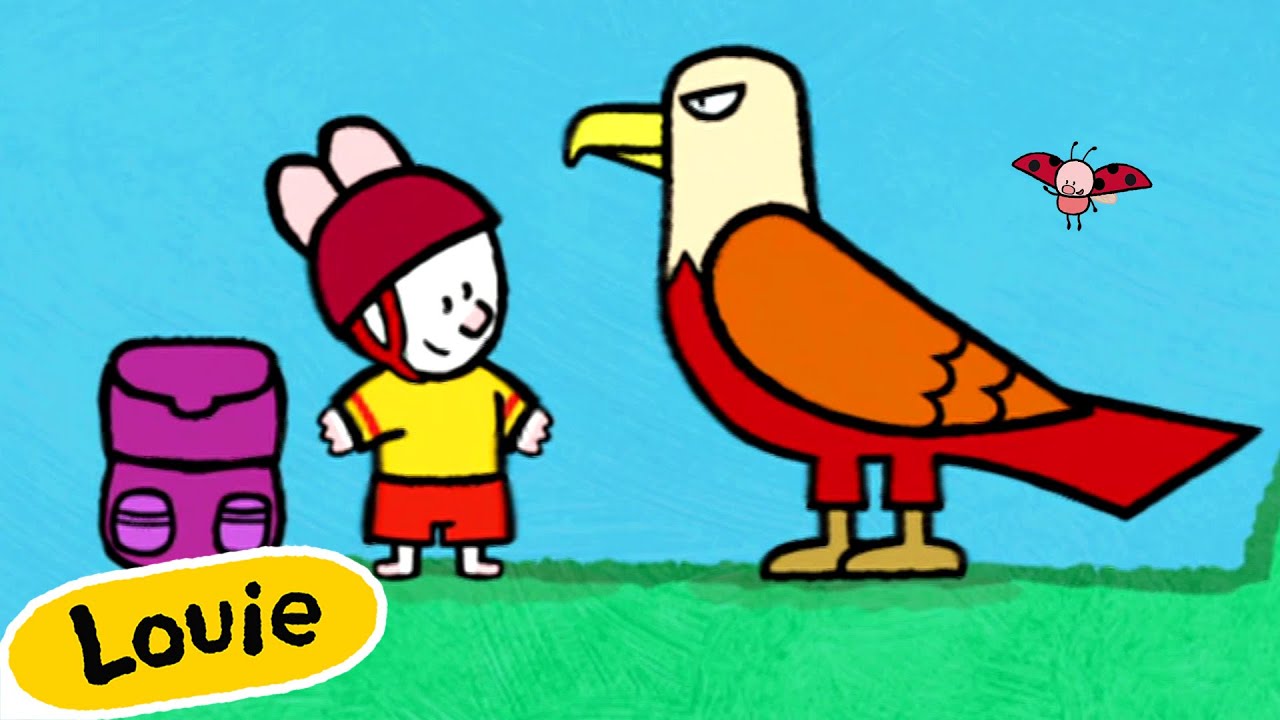 Louie, Draw Me An Eagle 🎨 ✐ Drawing Videos For Kids ✐ | Cartoons for Kids