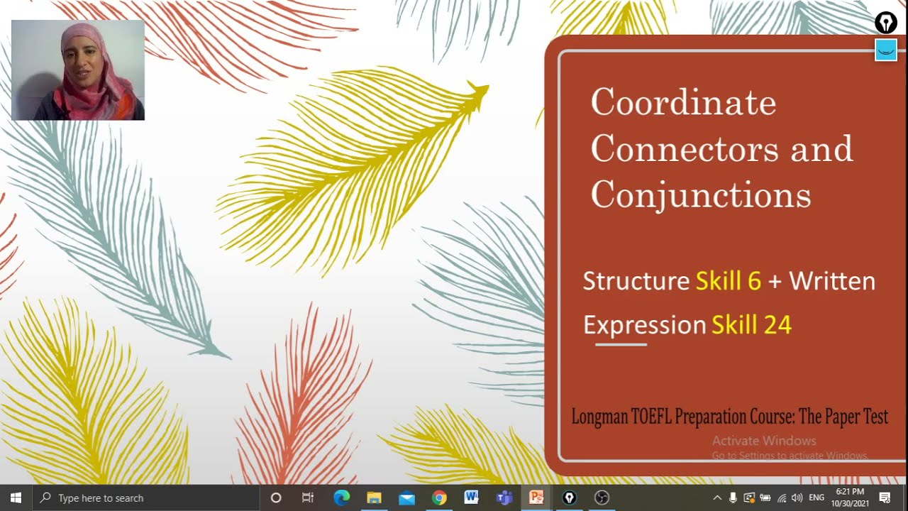 (Skills 6+24) Coordinate Connectors and Conjunction