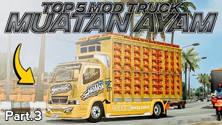 CHICKEN RACING 🐔👻‼️ TOP 5 MOD TRUCK CANTER MUATAN AYAM Part.3 SUSPENSI SUPER REAL COY🤫 screenshot 4