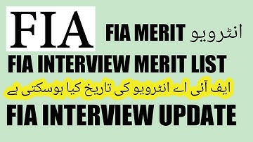 Fia interview merit - fia interview date - fia constable interview date - a website pic on interview