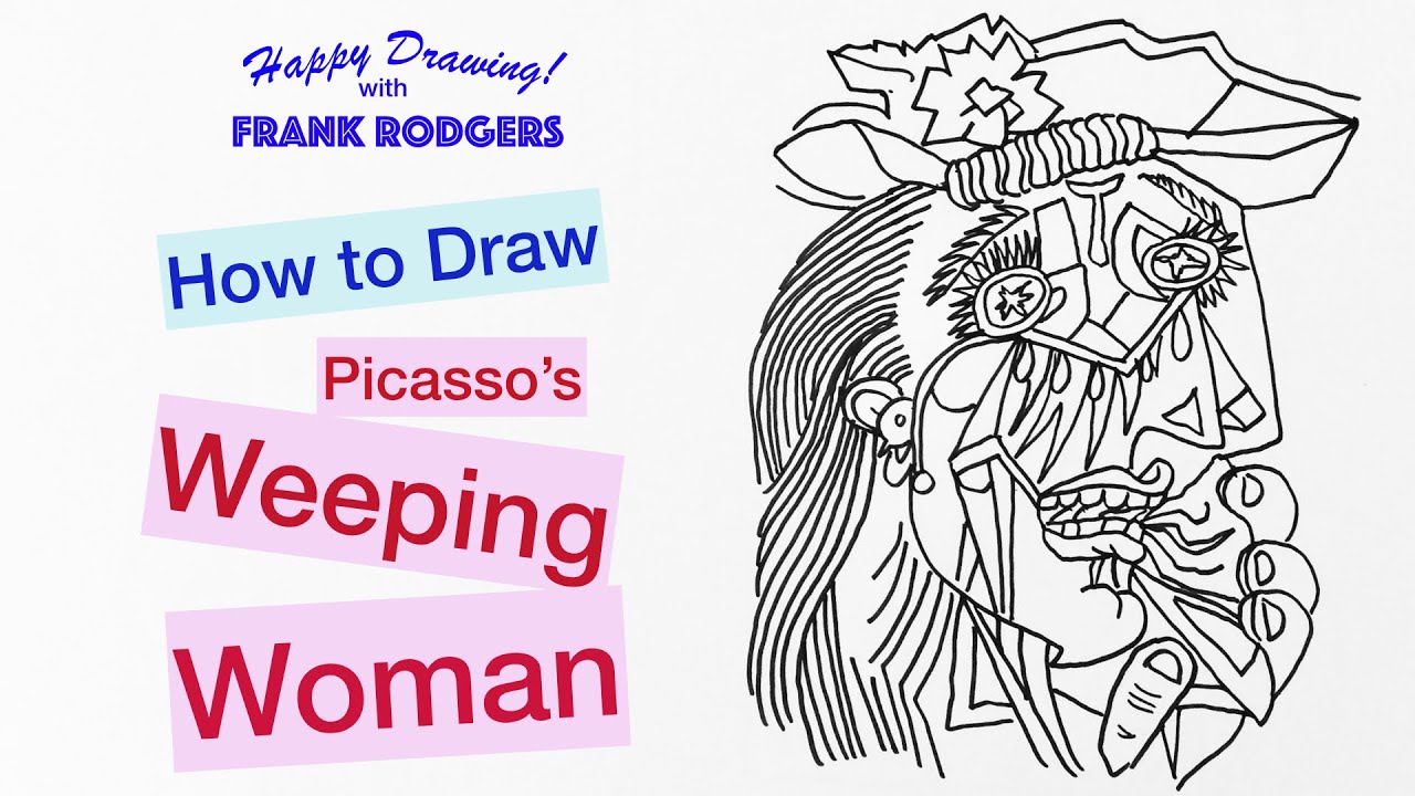 Picasso Sketch Woman Face Illustrations Picasso Line Drawing 