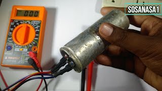 como probar si un capacitor / condensador de lavadora funciona con y sin el multimetro con ejemplos