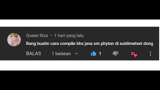 Cara Compile RUN Java dan Phyton di Sublimetext