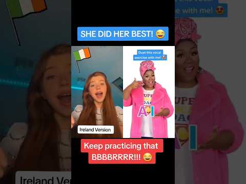 Beautiful girl tries to SING Vocal Exercise DUET w/Vocal Coach