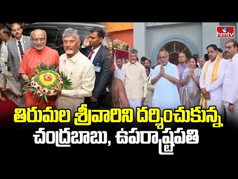 Tirumala: తిరుమల శ్రీవారిని దర్శించుకున్న చంద్రబాబు, ఉపరాష్ట్రపతి | Chandrababu | CP RadhaKrishnan - HMTVNEWS