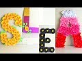 DIY 3D Floral Letters |  DIY 3D Letters for Birthday Decoration | Baby shower Decoration ideas