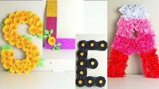 DIY 3D Floral Letters | DIY 3D Letters for Birthday Decoration | Baby shower Decoration ideas