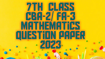 7th class mathematics CBA-2/FA-3 Question Paper 2023🔥🦋//