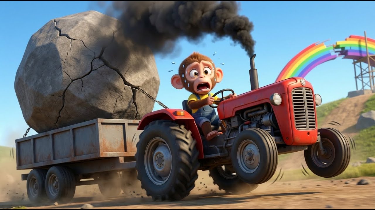 Спасательная команда обезьянки Никки! 🚜 Строительная техника, экскаватор и приключения на пляже |...