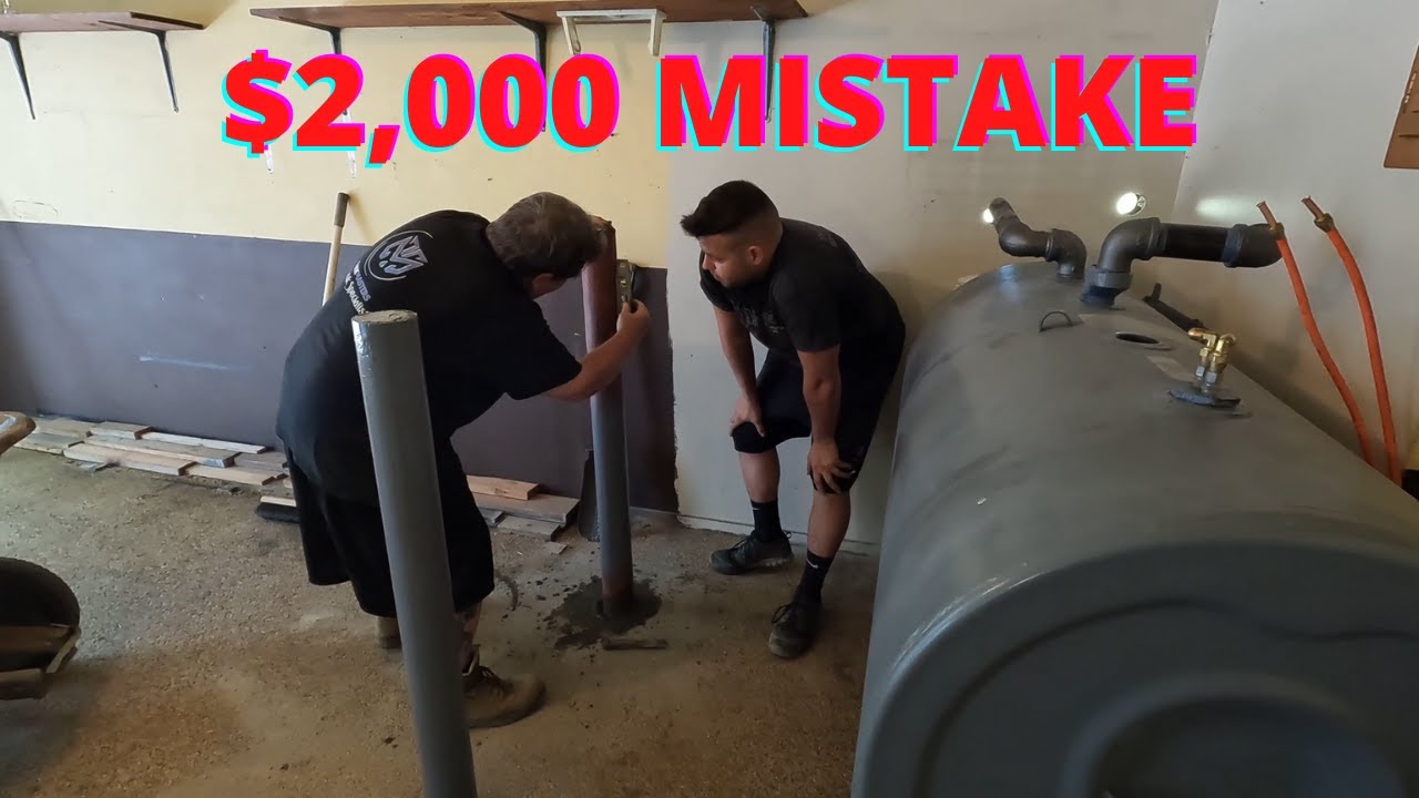 Reinstallation of Above Ground Oil Tank in the Garage with Protective