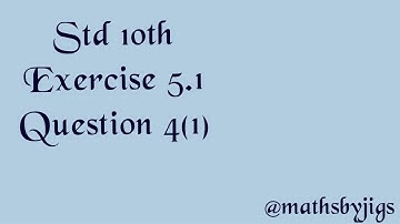 Std 10th exercise 5.1 Question 4(1)