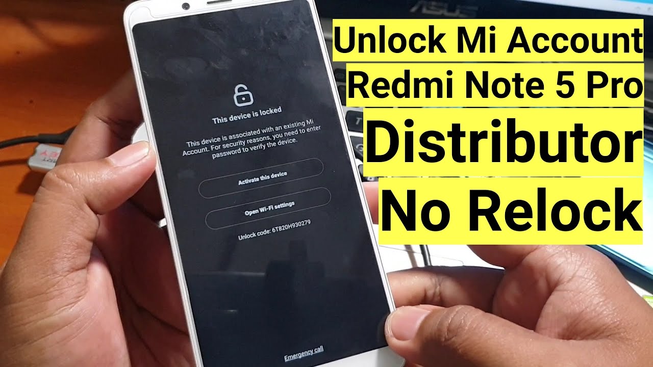 Redmi 7 Mi Account Unlock Mrt