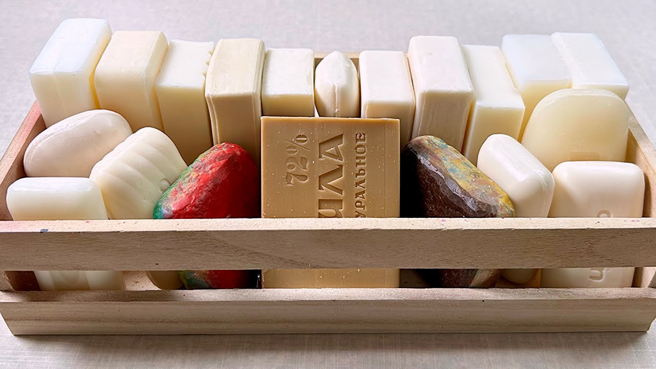 ASMR soap cutting Relaxing sounds АСМР мыло Резка мыла