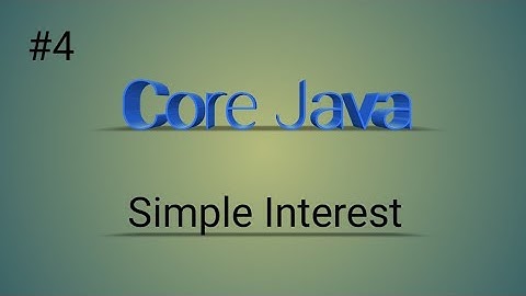 Calculate Simple Interest || Find the simple interest in java||#java #eclipse #programming #code