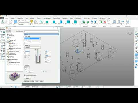 Autodesk PowerMill - Drilling Toolpath using 2D wireframe - Tutorial 47   Tamil