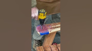 Woodworking Tip: Drilling holes on finished pieces without scratching or splintering #shorts