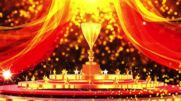Dynamic background material of red gold particle Awards