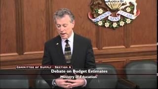 George Heyman asks a question in Education Estimates
